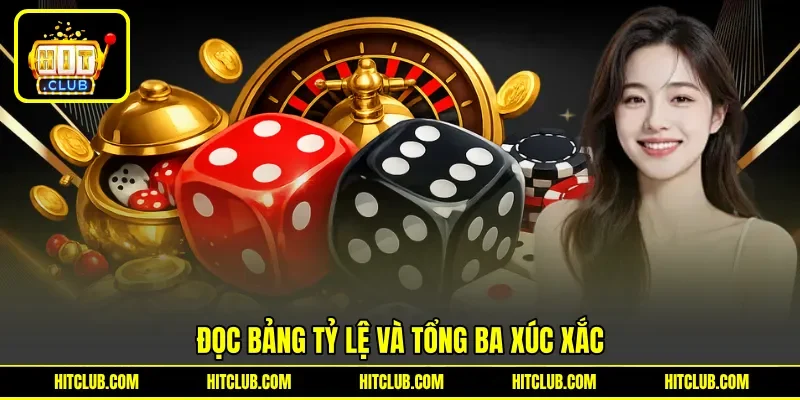 Đọc bảng tỷ lệ và tổng ba xúc xắc Đọc bảng tỷ lệ và tổng ba xúc xắc
