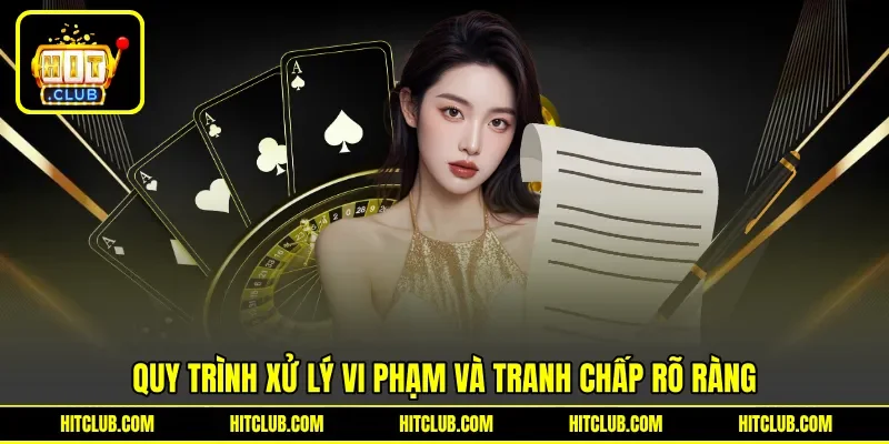 Quy trình xử lý vi phạm và tranh chấp rõ ràng Quy trình xử lý vi phạm và tranh chấp rõ ràng