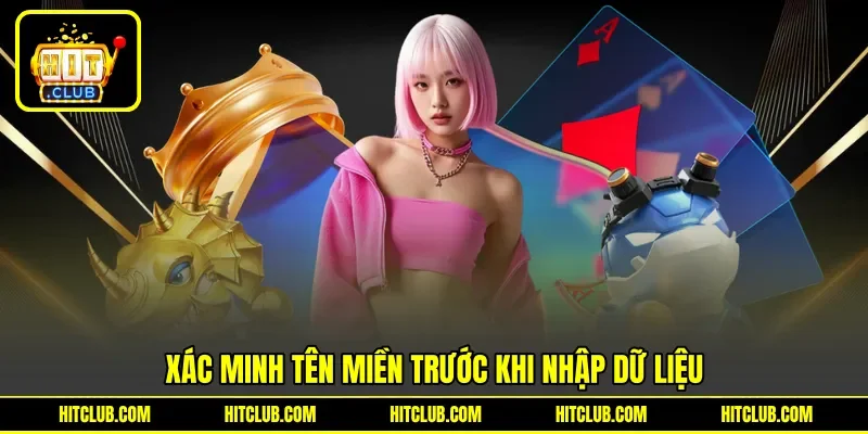 Xác minh tên miền trước khi nhập dữ liệu